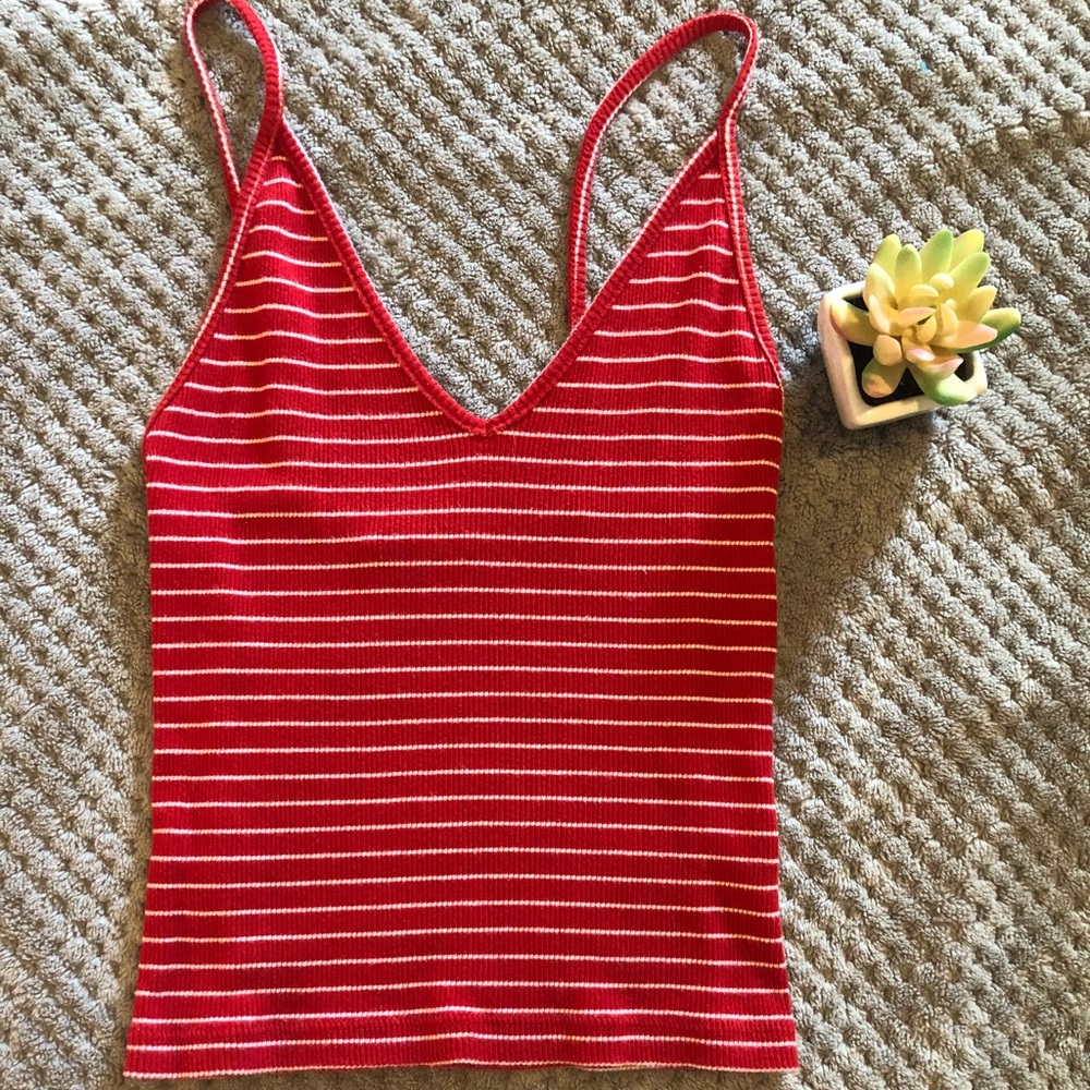 Red and white Brandy Melville Tank❤️